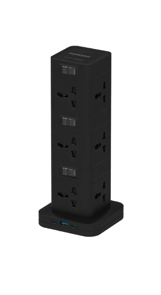 PORODO THREE-STOREY 12AC POWER HUB
